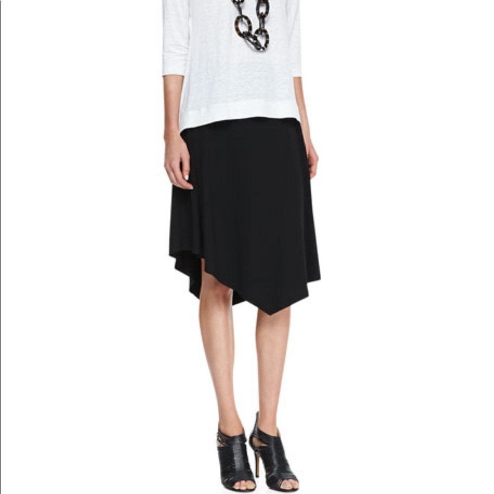 Eileen Fisher Jersey Handkerchief-Hem Skirt